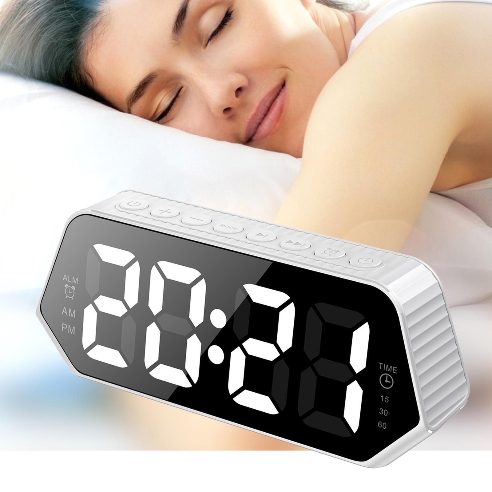 Đồng Hồ Báo Thức Kỹ Thuật Số 6 Âm Thanh Và Màn Hình Đèn Led Thời Gian Tự Động Ngủ
