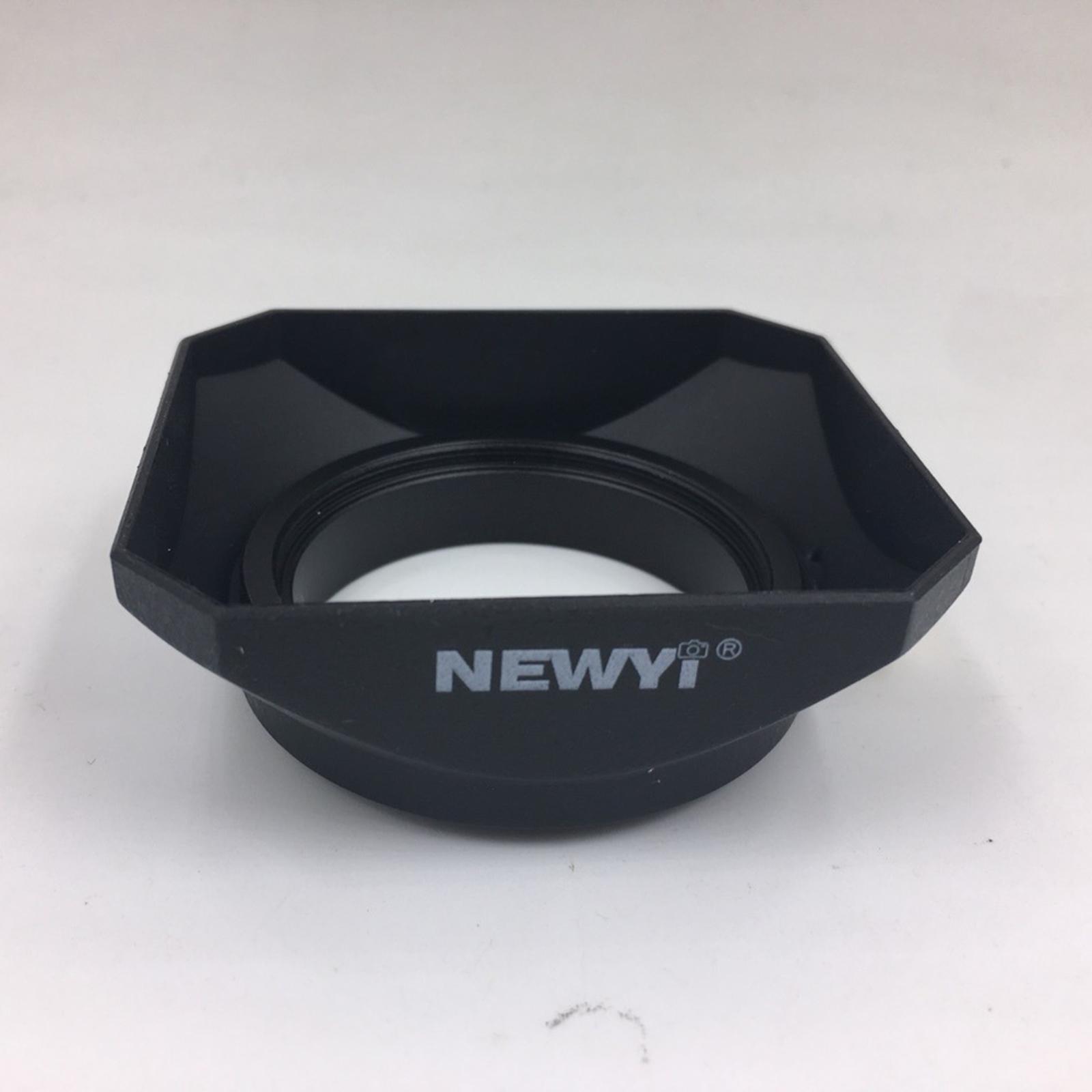 Square Lens Shade with Screw Mount for DSLR Mirrorless Camera 55mm