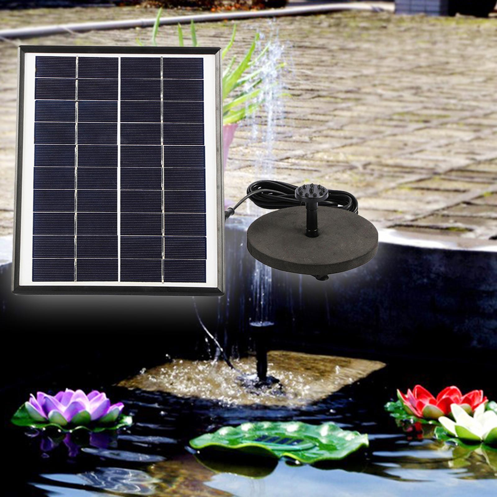 Solar Fountain Pump 12V 5W 200L/H Solar Pond Pump for Garden Pool Pond Aquarium