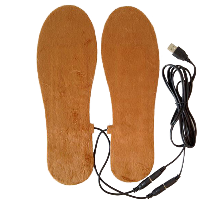 Warmer Insoles Electric Foot Heated Durable Wool Tailored Clothing Shoe - Woman