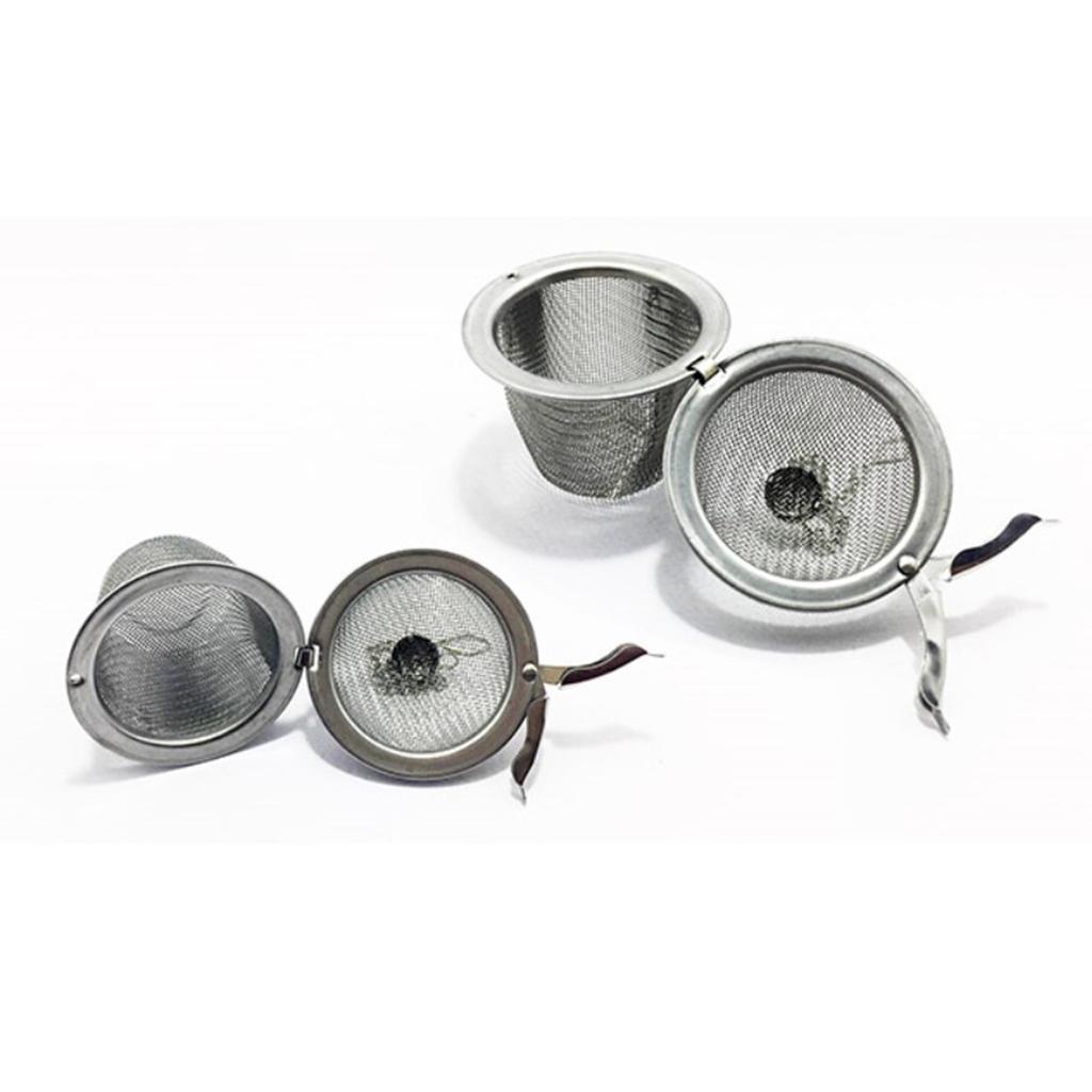 Stainless Steel Tea Infuser Filter Strainer Barrel Shape - Silver