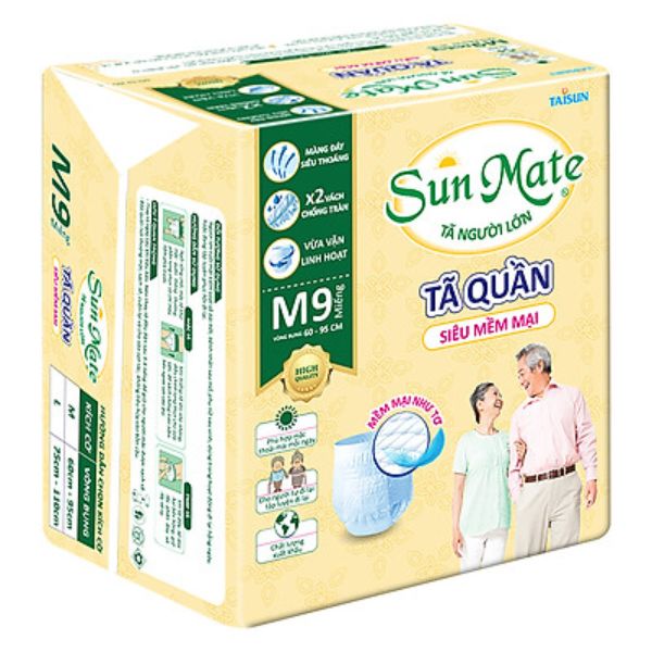 Hình ảnh Combo 4 Tã Quần Người Lớn SunMate Siêu Mềm Mại size M9, L8