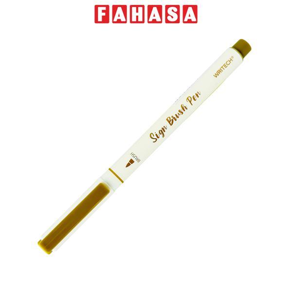 Bút Lông Brush Sign Pen 1 mm - Luyện Calligraphy - Thư Pháp - Writech W827 - Army Green