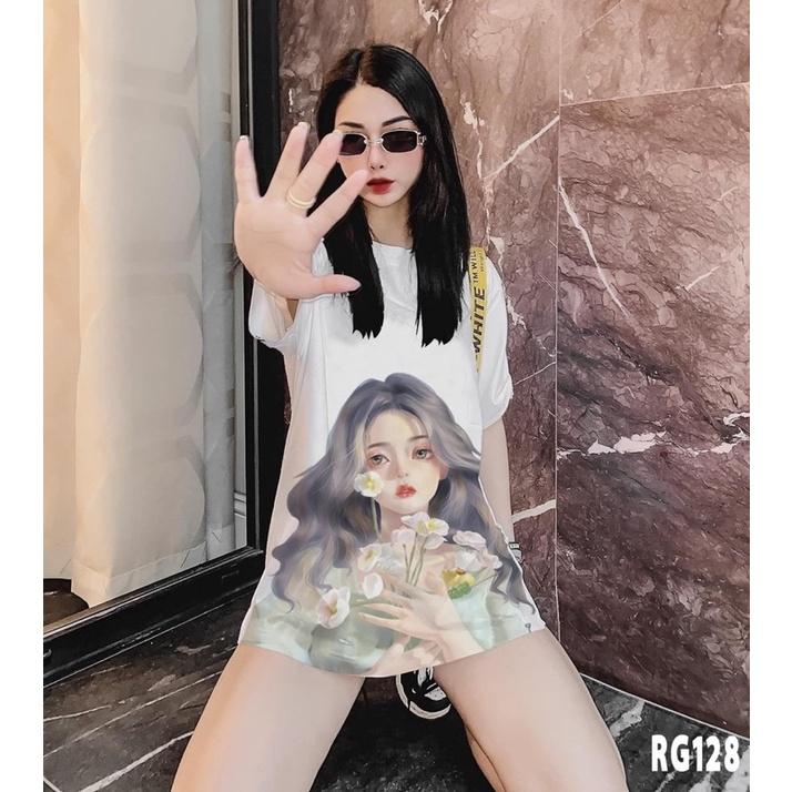 Áo Thun Unisex Form Rộng Hàng QC Cotton Oversize,Hình In Sắc Nét,Phong Cách Hàn Quốc TH205