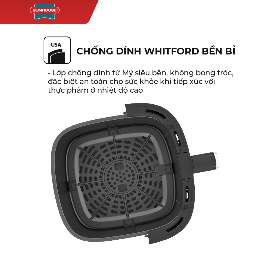 Nồi Chiên Không Dầu Sunhouse SHD4027 (6 Lít) - Hàng chính hãng