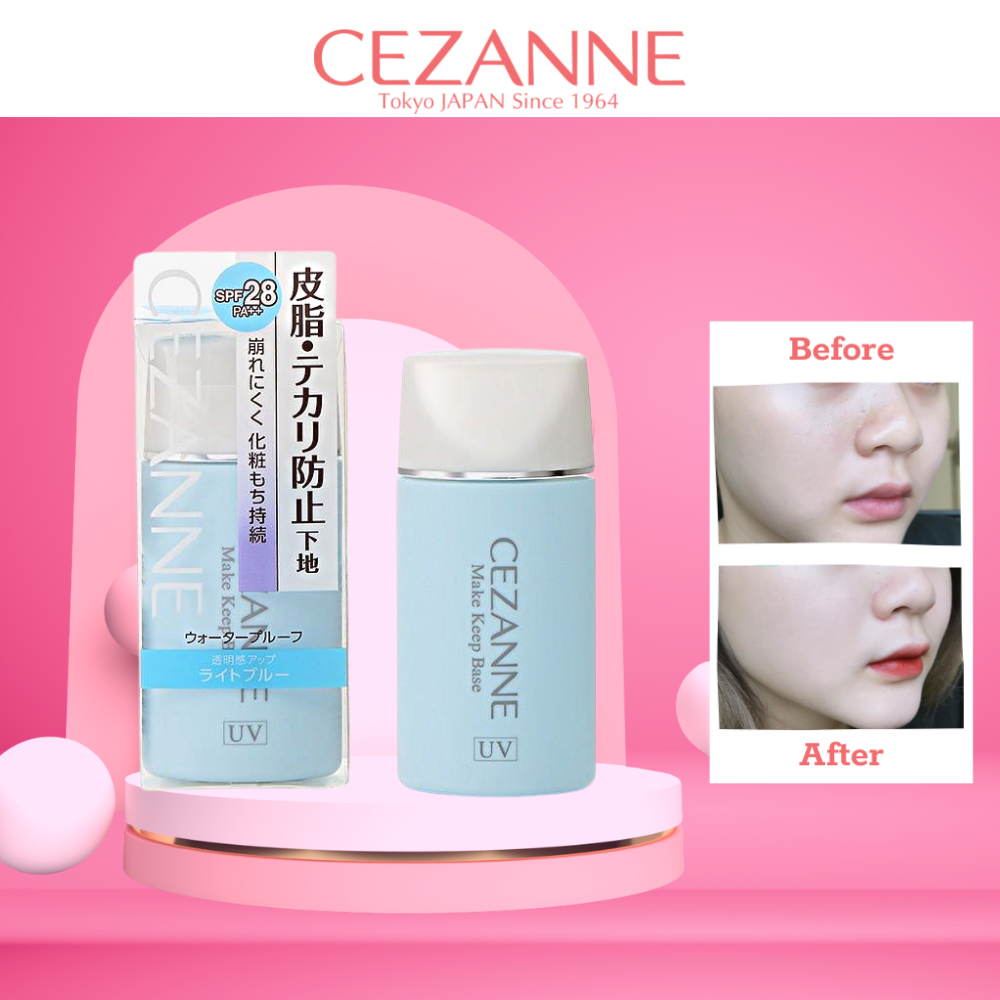 Kem lót trang điểm Cezanne Make Keep Base Nhật Bản kiềm dầu nâng tone che lỗ chân lông 30ml