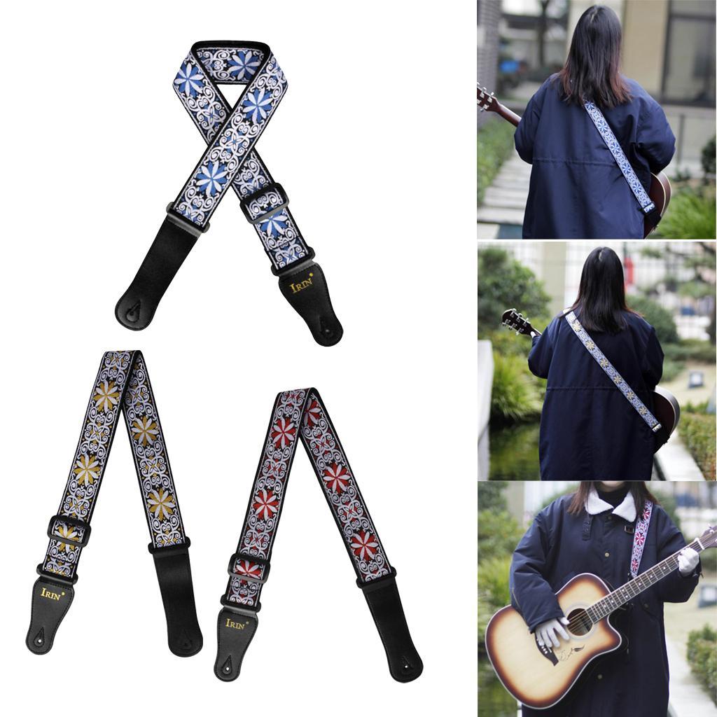Adjustable Comfortable Guitar  Strap for Electric Acoustic Guitar Blue
