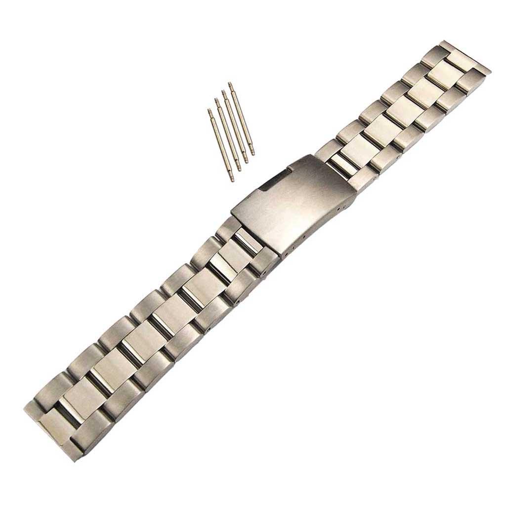 Silver Solid Stainless Steel Replacement Bracelet Wristwatch Band Strap