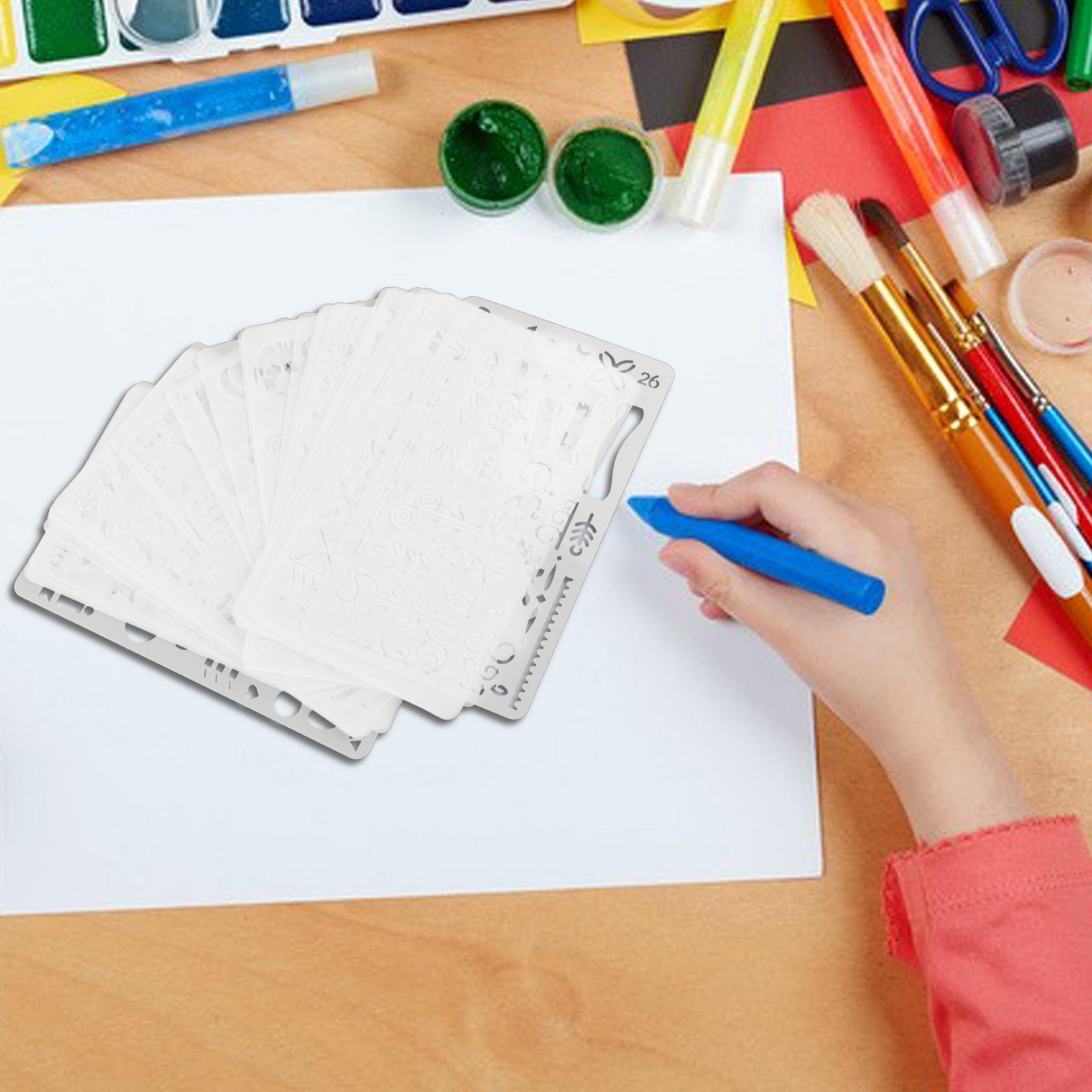 Journal Stencil Set Diary Drawing Template Stencils for Planner Graffiti School Decor