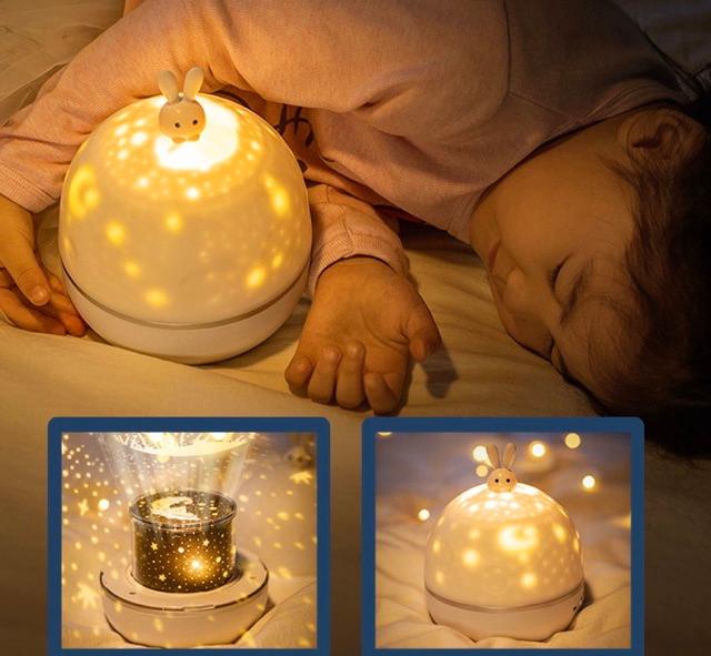 đèn ngủ chiếu sao thỏ 8 SET LOA BLUETOOTH, cổ tích, đại dương,sinh nhật,xoay tự động đèn led️
