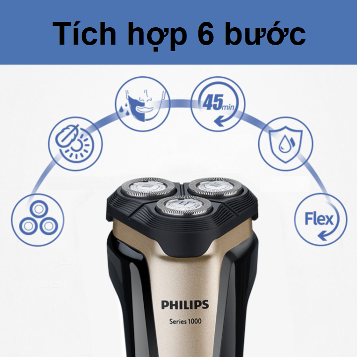 Máy cạo râu khô và ướt cao cấp Philips - Hàng nhập khẩu