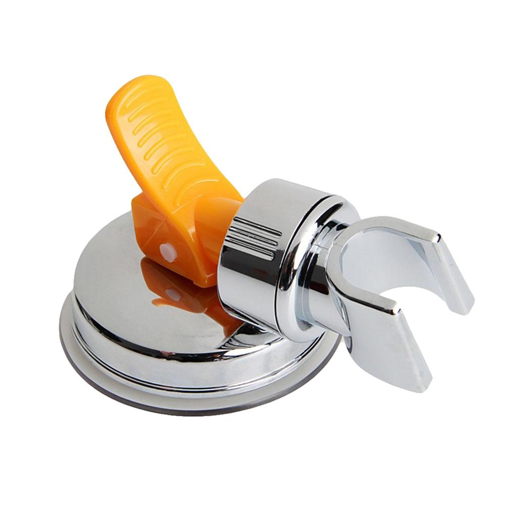 Adjustable Shower Head Holder with Suction Bracket Chrome ABS No Drilling