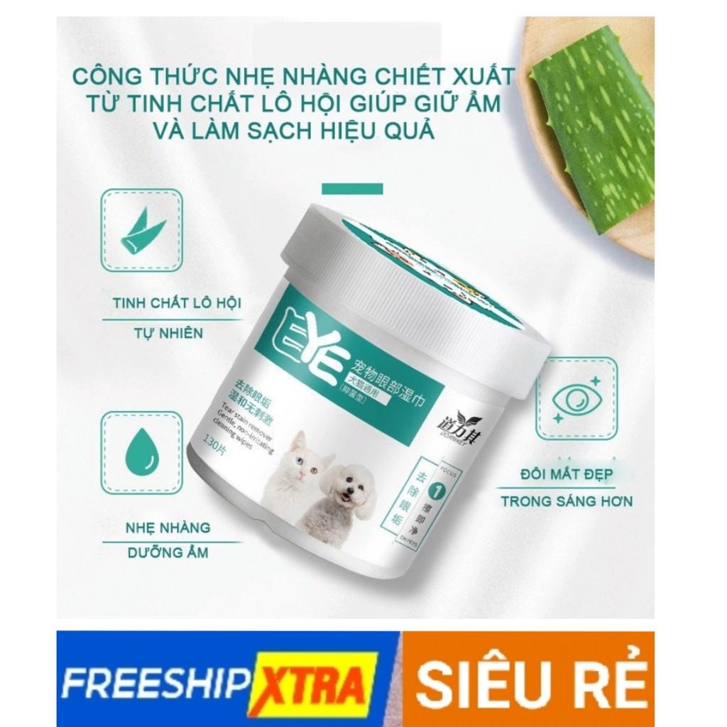 Bông Lau Vết Ố Mắt Cho Chó Mèo 130 Miếng
