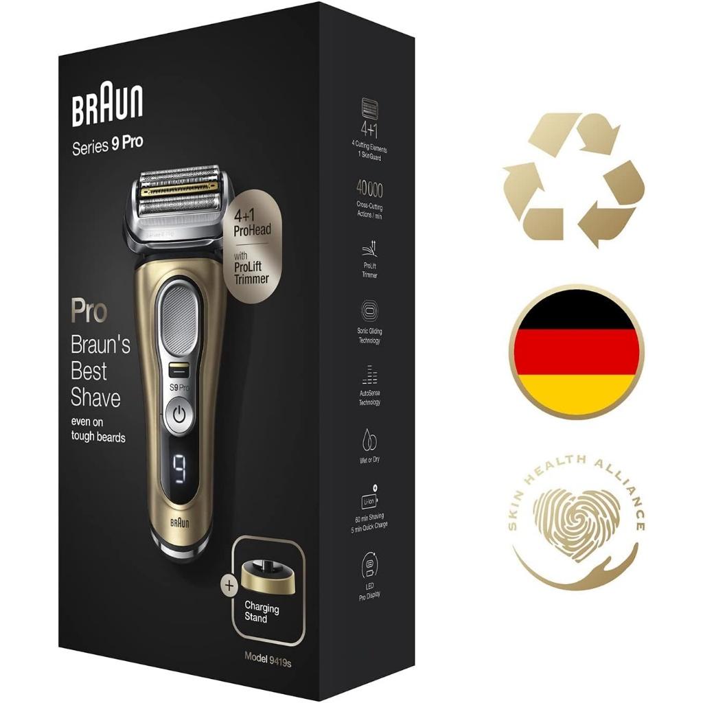 Máy Cạo Râu BRAUN Series 9 Pro 9469s, Cảm Biến AI, Made In Germany, BH 12 Tháng