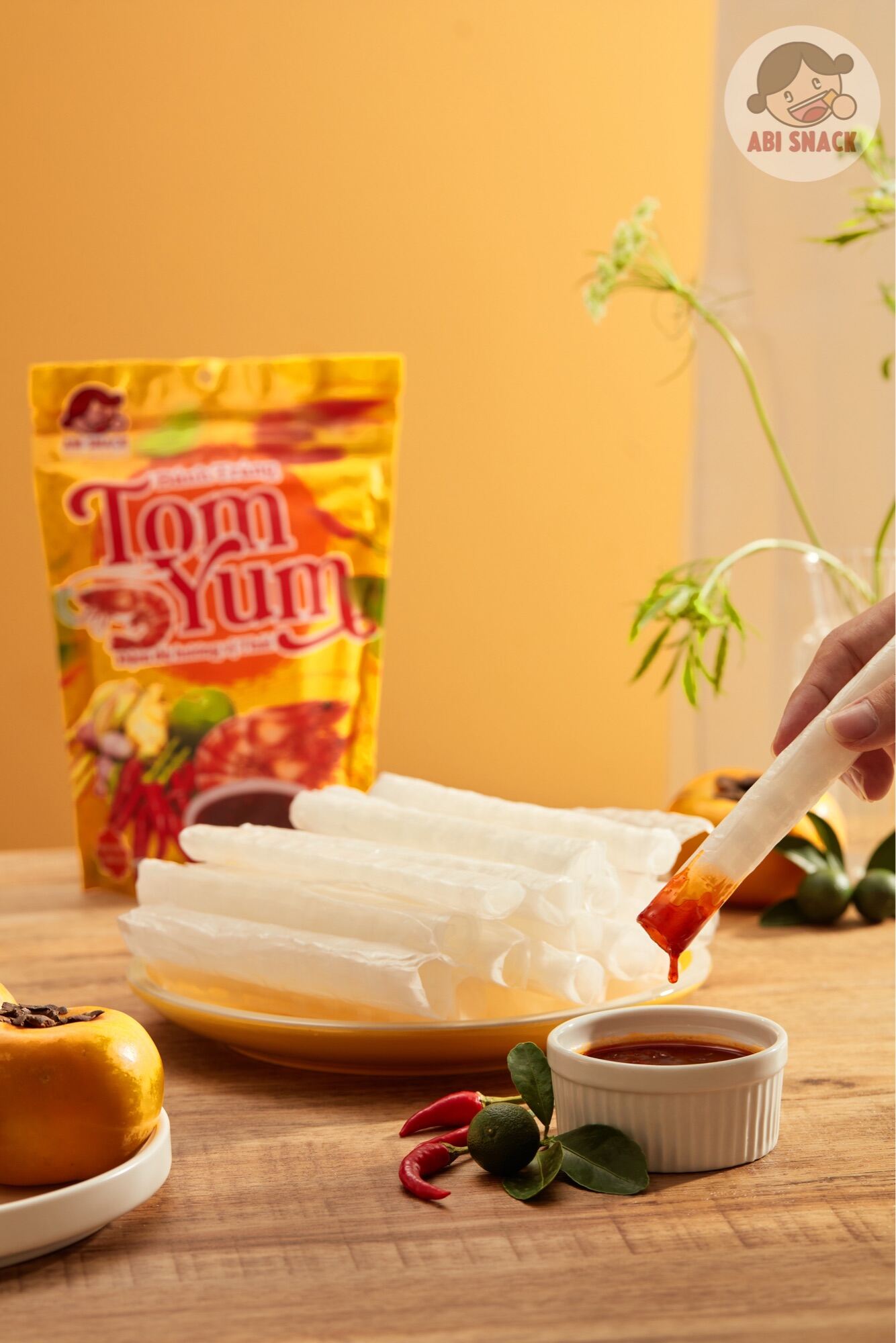 Bánh Tráng Sốt Tomyum Đậm Đà Hương Vị Thái ABI SNACK