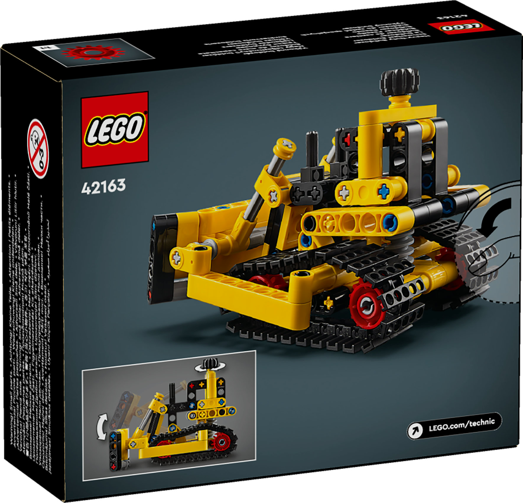 LEGO TECHNIC 42163 Đồ chơi lắp ráp Máy ủi hạng nặng (195 chi tiết)