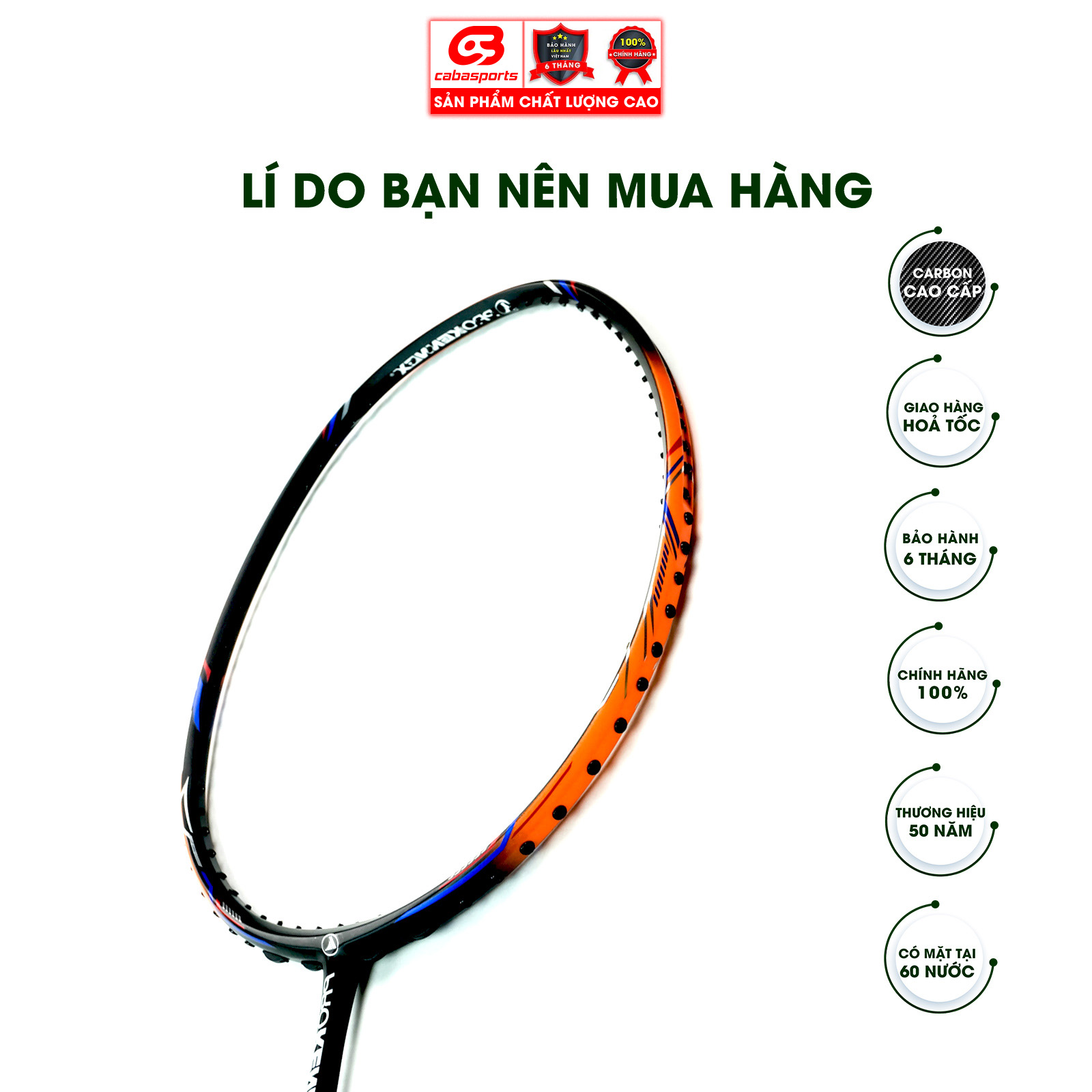 Vợt cầu lông giá rẻ carbon chính hãng công thủ toàn diện Prokennex POWER PRO 706 (1 cây