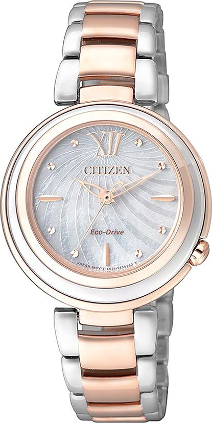 Đồng Hồ Nữ Citizen Dây Thép Không Gỉ EM0335-51D - Mặt Xà Cừ (Sapphire)