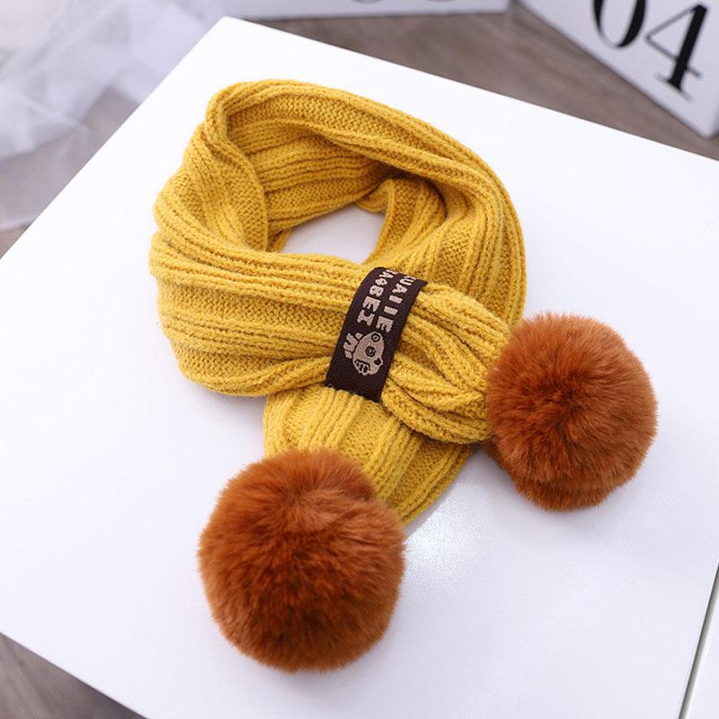 Trẻ Em Mũ Lông Thú Khăn Bé Gái Bé Trai Dày Cáp Đan Beanies Mũ 2 Bộ 2020 1-4T trẻ Em Giữ Ấm Mùa Đông Pom Pom Bộ Đội Khăn Chắc Chắn
