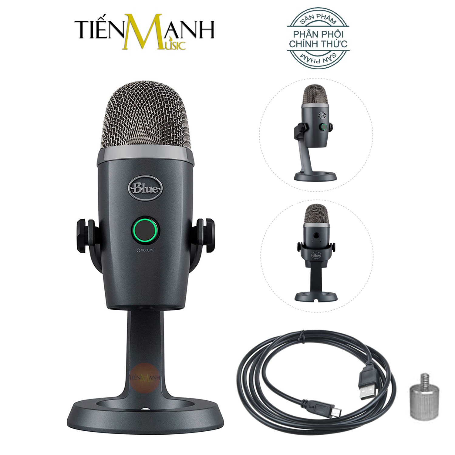 Micro Blue Yeti Nano USB Condenser Mic Thu Âm Podcast, Livestream, Radio, ASMR Microphone Phòng Studio Hàng Chính Hãng - Kèm Móng Gẩy DreamMaker