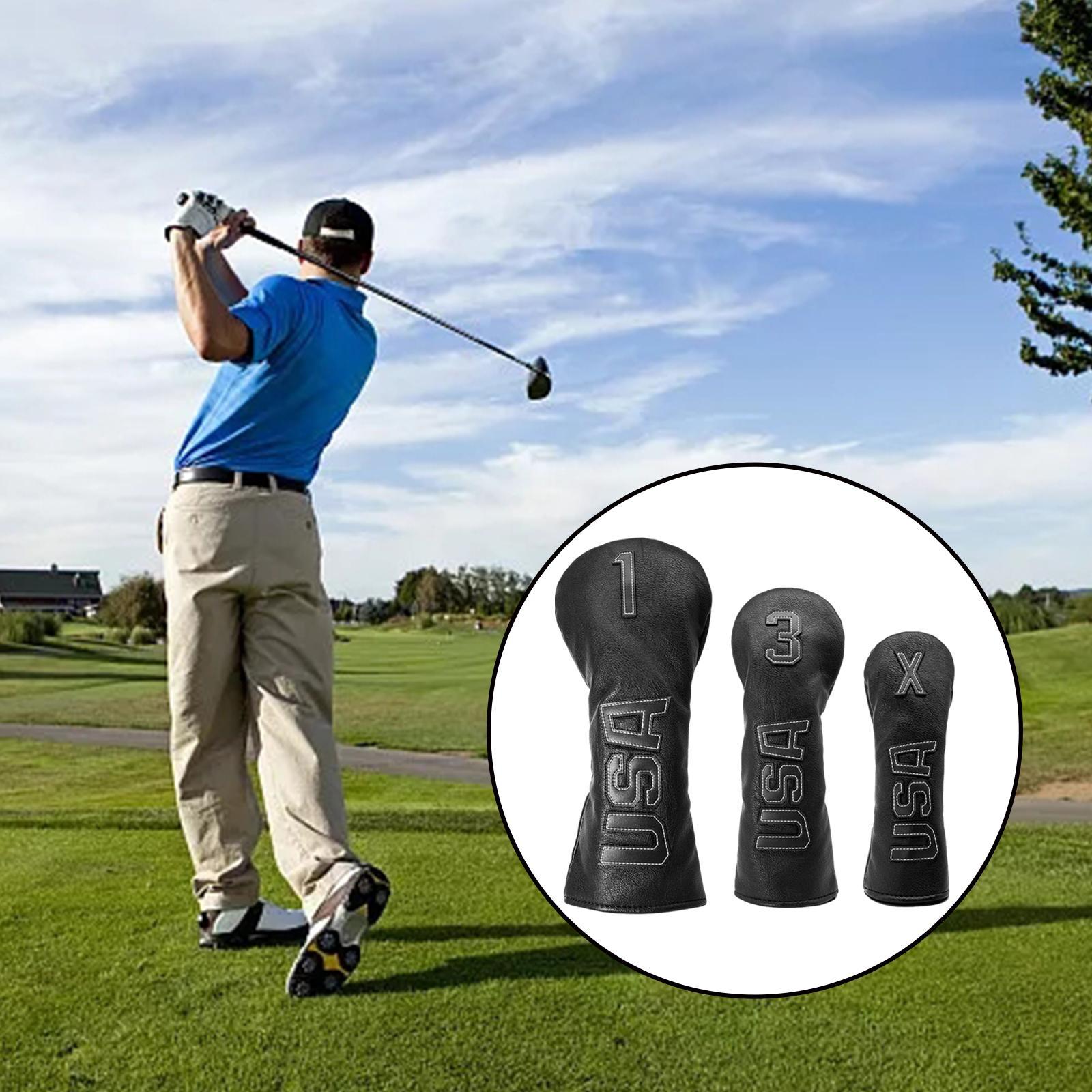 PU Golf Head Cover for Fairway Woods Protector Case Club Headcover