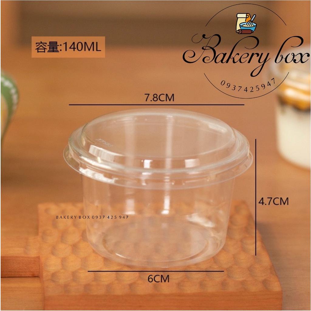 50 Hủ Nhựa Tròn XY583 - 150ml Đựng Bánh Lạnh - Pudding - Tiramisu - Oreo Cheesecake