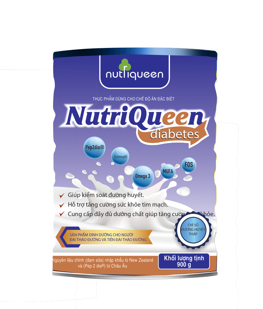 SỮA BỘT CHO NGƯỜI TIỂU ĐƯỜNG - NUTRIQUEEN DIABETES (Nguyên liệu nhập khẩu)