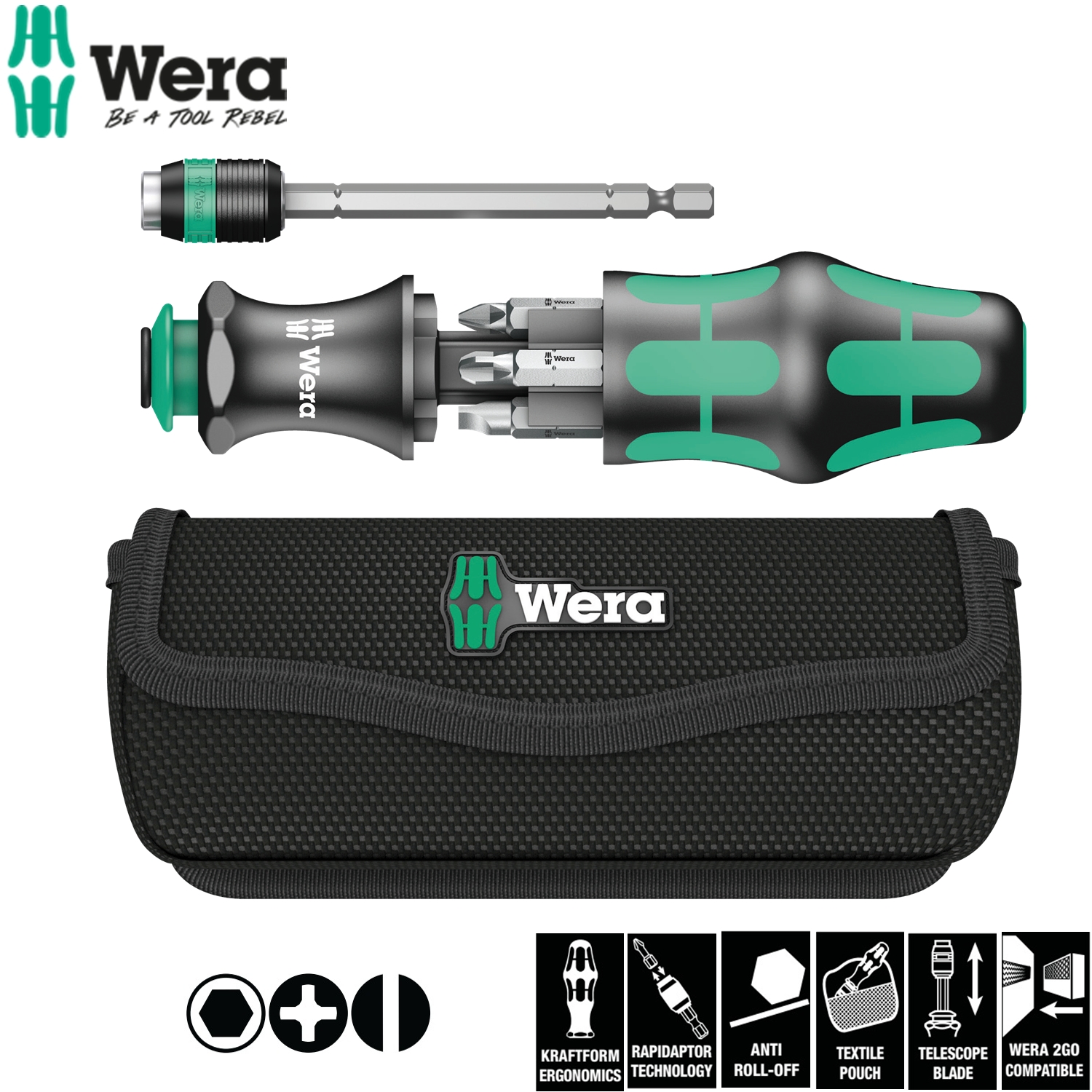 Dụng cụ vặn vít đa năng kraftform kompakt 25 –Wera 05051024001