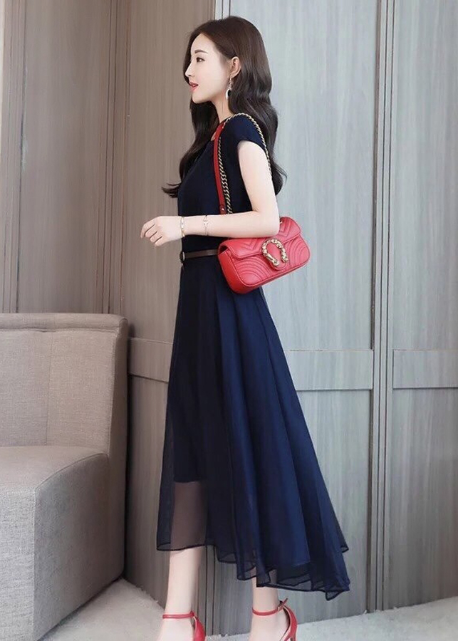 Đầm xòe mullet tùng xếp li - DT713