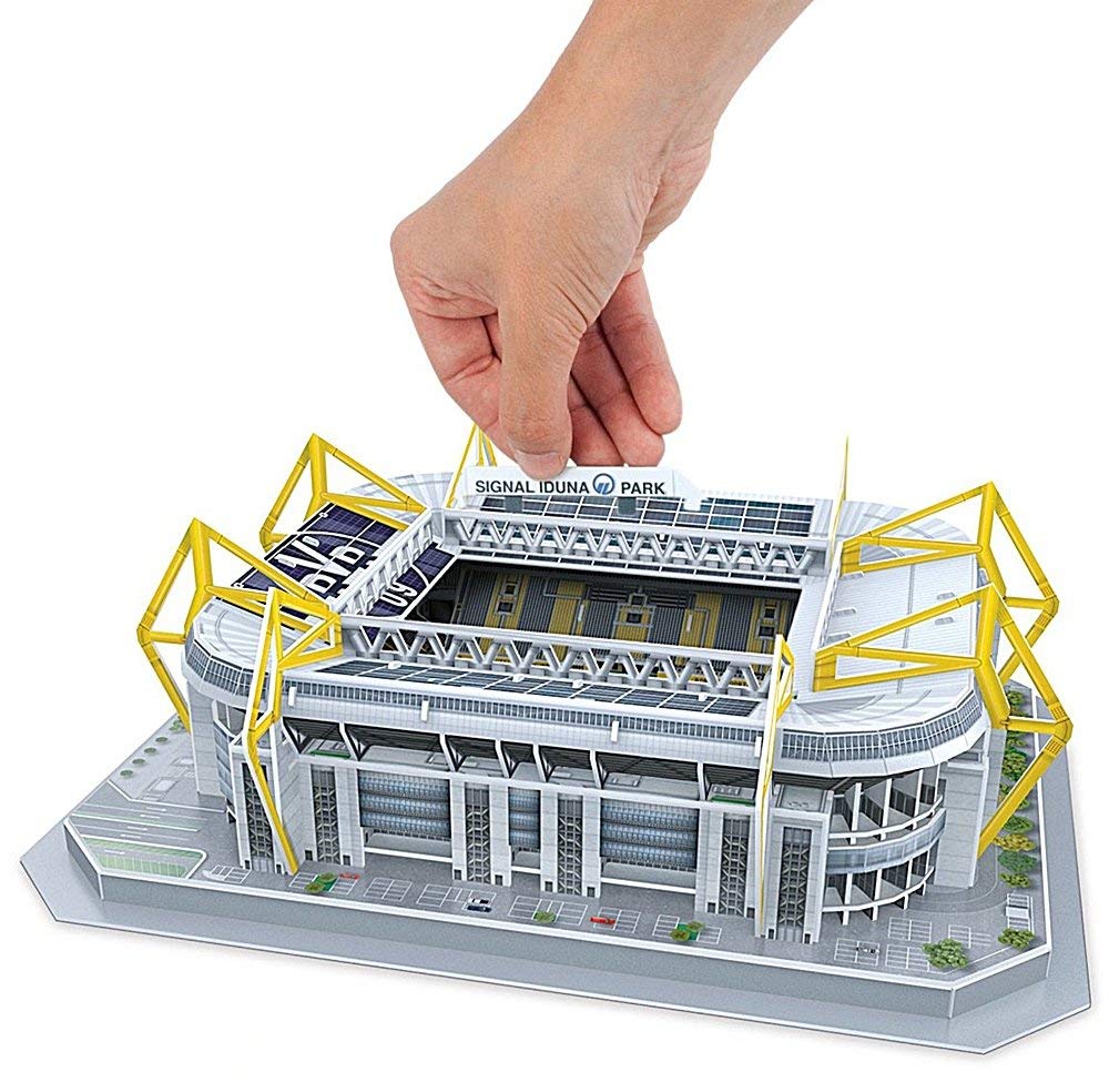 Đồ chơi lắp ráp Giấy 3D Mô hình Sân Vận Động Signal Iduna Park Dortmund Kèm đèn LED