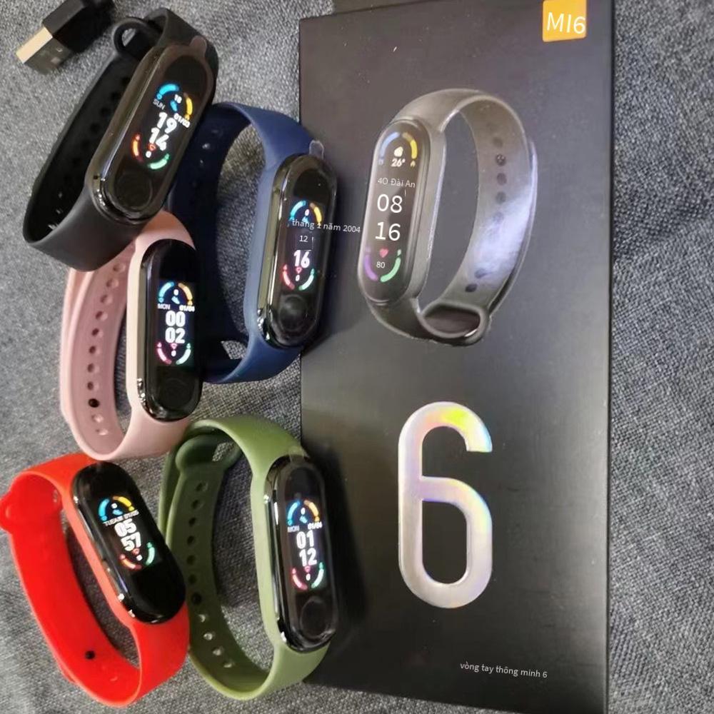 Phong cách mới nhất M6 hút từ vòng đeo tay thông minh màn hình màu Bluetooth nhịp tim huyết áp theo dõi giấc ngủ tùy chỉnh đồng hồ thông minh