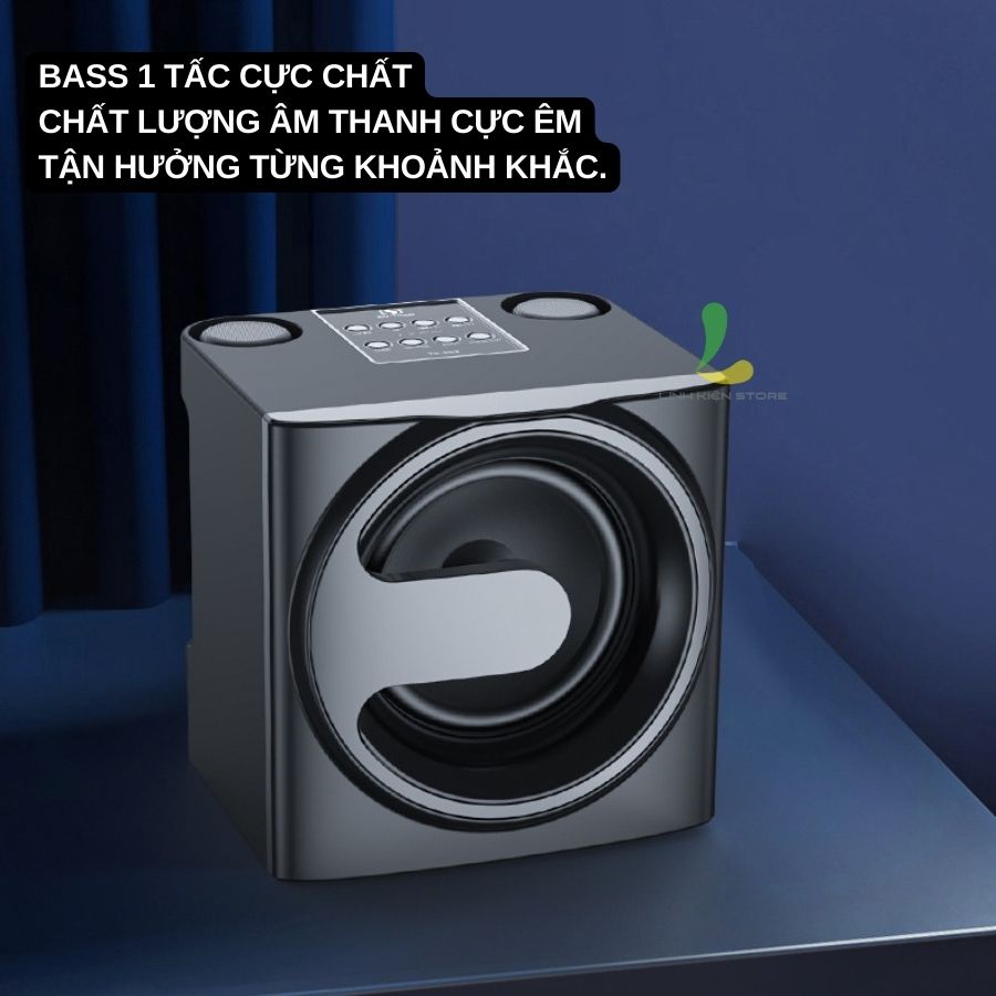 Loa Bluetooth Karaoke YS207 (YS-207) - Loa xách tay chất liệu nhựa cao cấp hiệu ứng đổi giọng, điều chỉnh echo, reverb, effect kèm 2 micro không dây