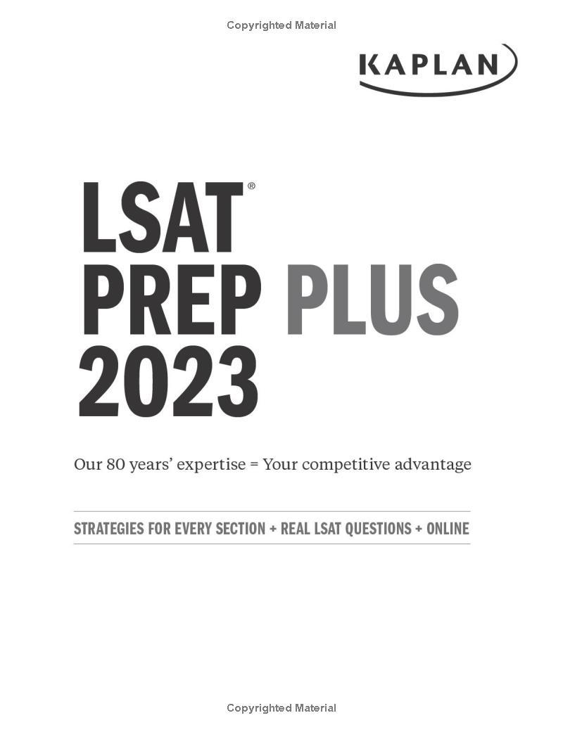 Sách ngoại văn: LSAT Prep Plus 2023: Strategies For Every Section + Real LSAT Questions + Online (Kaplan Test Prep)