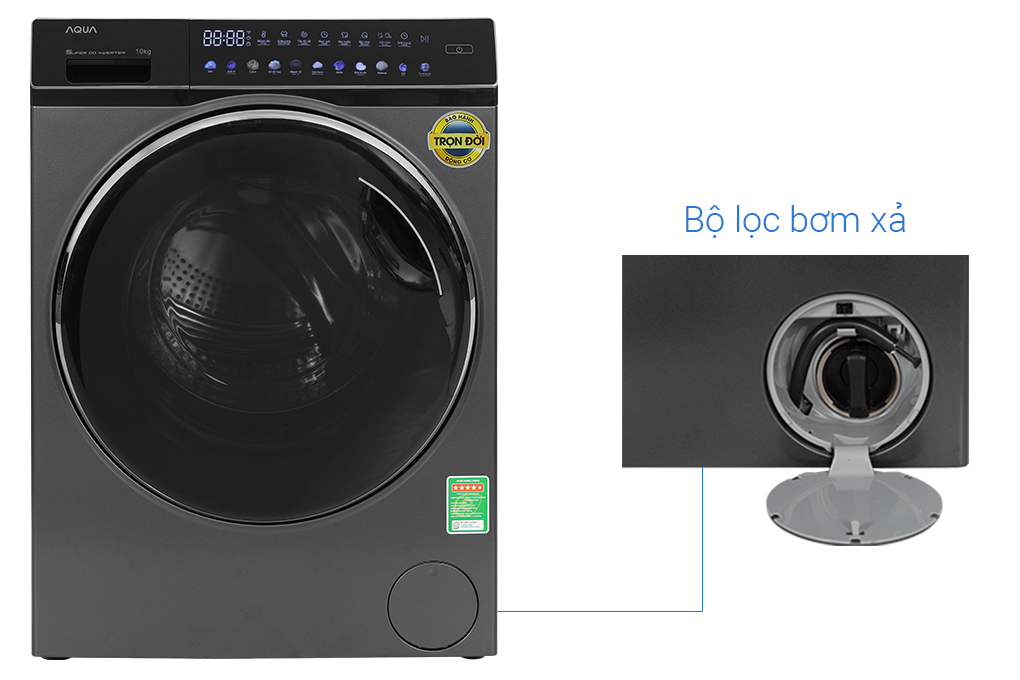 AQD-DW1000J(BK) - MÁY GIẶT CỬA TRƯỚC AQUA AQD-DW1000J(BK) INVERTER - Hàng chính hãng