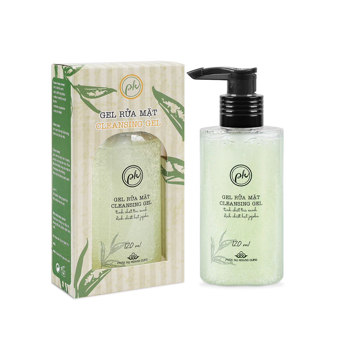 Gel Rửa Mặt Trà Xanh ''3 in 1'' Tẩy Trang - Rửa Mặt - Dưỡng Ẩm Phấn Nụ Hoàng Cung 120ml