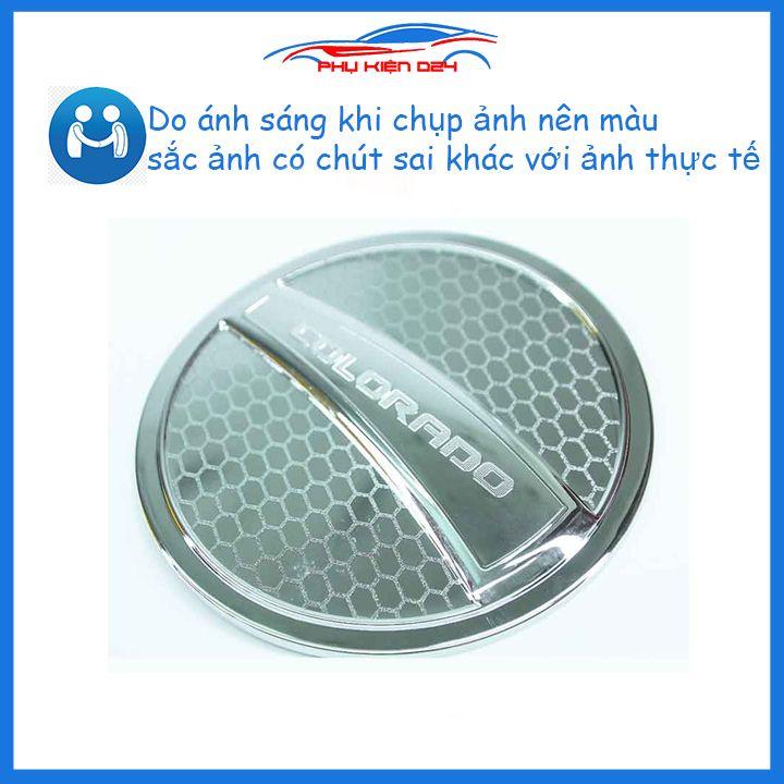 Ốp nắp xăng bình Colorado 2016-2017-2018-2019-2020 mạ crom chống trầy trang trí ô tô
