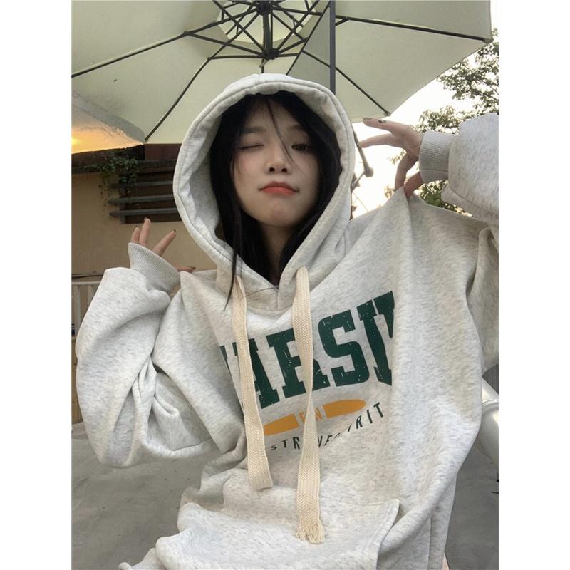 Áo hoodie nam nữ,Áo sweater nỉ nam nữ from rộng Unisex siêu dày dặn in Chữ 2 màu xám nâu kèm mũ. MET SHOP 2