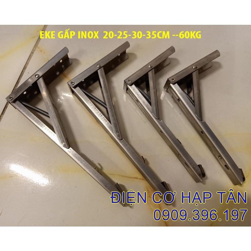 BẢN LỀ GẤP GỌN - INOX NGUYÊN CHẤT- 20, 25, 30, 35CM - CHỤI LỰC 60KG