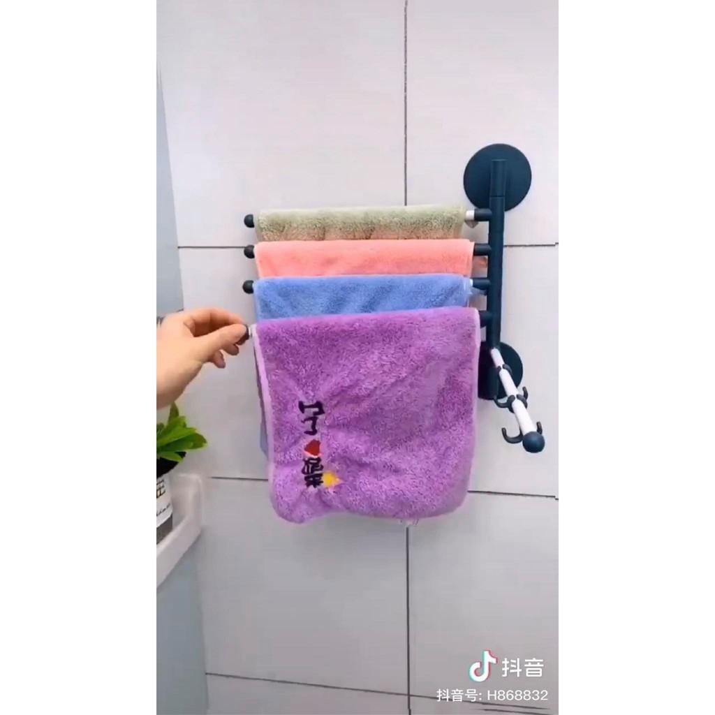 BỘ THANH TREO KHĂN MẶT DÁN TƯỜNG 5 TẦNG SIÊU GỌN NHẸ