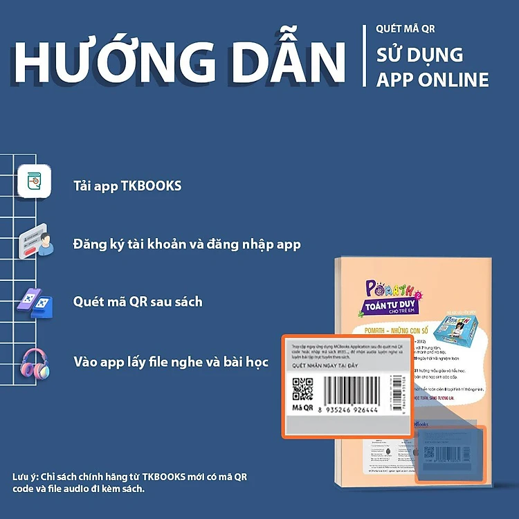 Sách PoMath - Toán Tư Duy Cho Trẻ Em 4-6 Tuổi (Tập 5) - Tặng kèm bộ Bookmark.