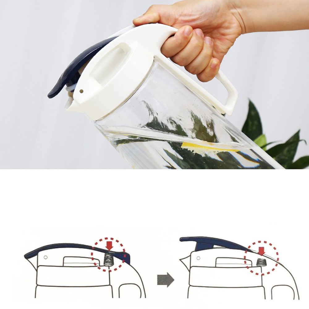 Bình nước nhựa LocknLock One Touch ABF631, ABF632 1.6, 2L, Hàng chính hãng, nhựa PP - JoyMall