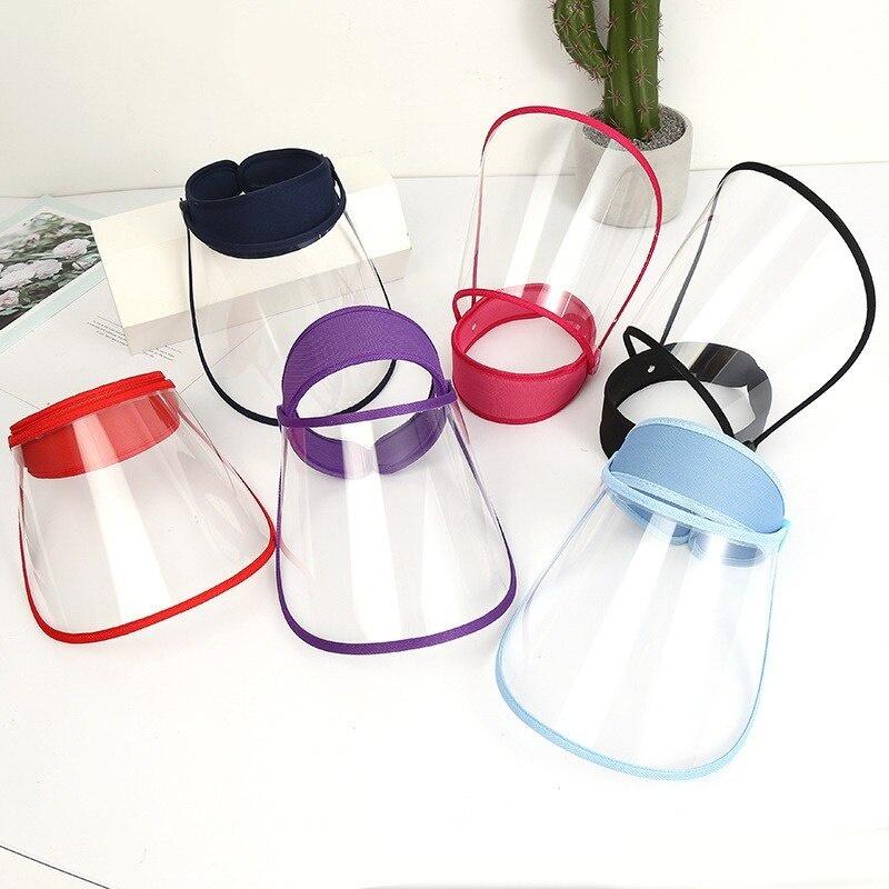 Full Face Shield Visor Anti-ultrav Mask Anti-droplet Dust-proof Mask Protection Cover Transparent Shield Kitchen Tools Beach Cap