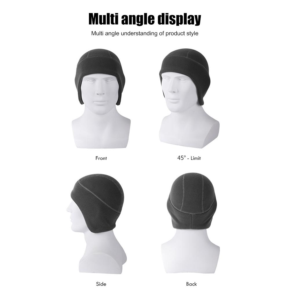 Unisex ấm áp mũ lông cừu bảo vệ tai mũ beanie mùa đông ngoài trời đi bộ đường dài đi câu cá đi xe đạp săn quân quân sự Color: Dark Blue