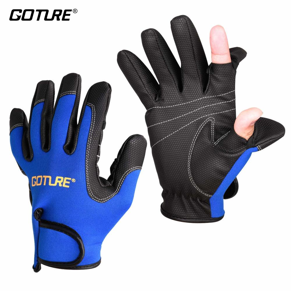 Goture Thể Thao Ngoài Trời 2 Cắt Ngón Tay/Full Ngón Tay Găng Tay Chống Trượt Chống Nước Size L/XL Dành Cho Câu Cá săn Bắn Đi Xe Đạp Xe