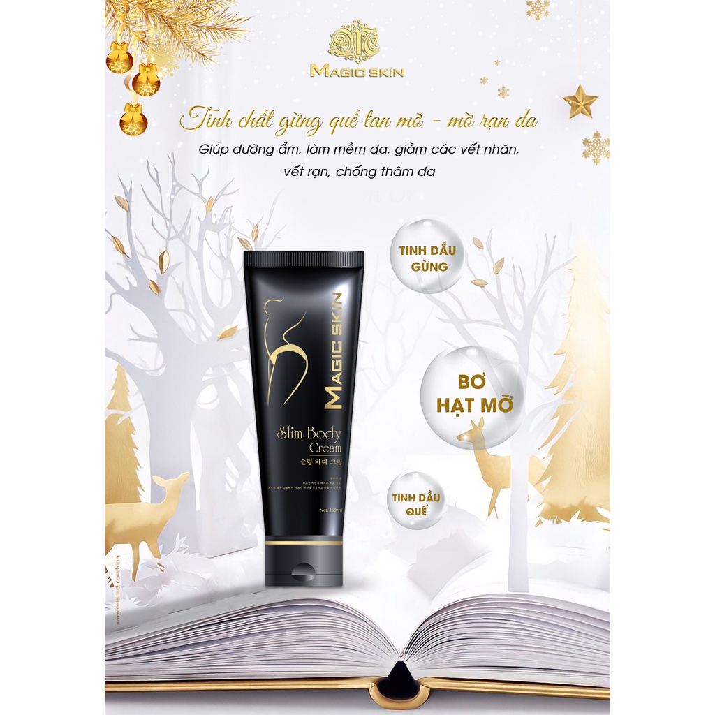 Kem Tan Mỡ Magic Skin - Slim Body Cream - Hiệu Quả Ngay 5-8cm Chỉ Sau Tuýp Đầu Tiên 160ml