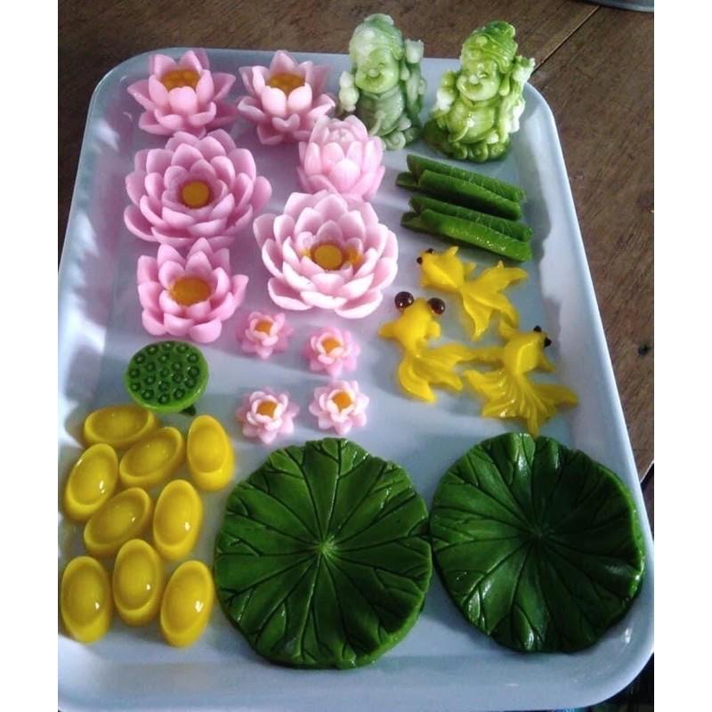 Khuôn silicon vỉ cá vàng 3 con