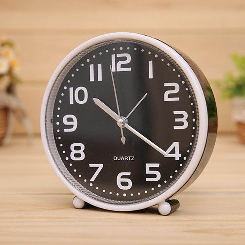 2pcs 5 Inch Alarm Clock Bedside Clock with Night Lights Home Decoration