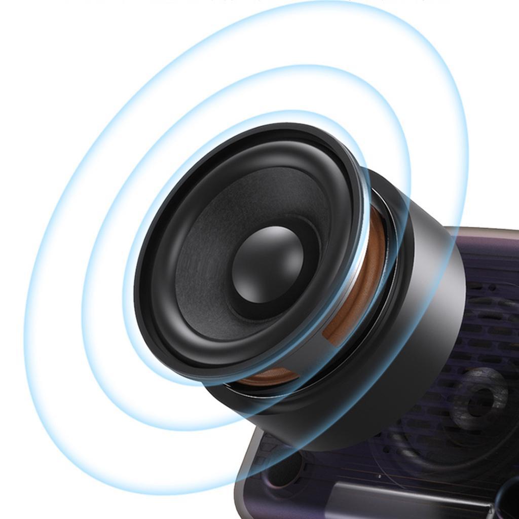 Mirror Adjustable LED Light Alarm Clock Bluetooth Speaker FM Built-in Mic TF