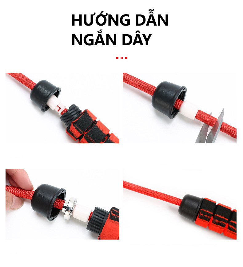 Dây nhảy thể lực cán nhựa dẻo 0.9 mm CLEACCO Dây làm từ sợi Polyester lõi PVC cao cấp , chắc chắn , tay cầm bọc nhựa dẻo PVC cảm giác đầm tay BORO SPORT