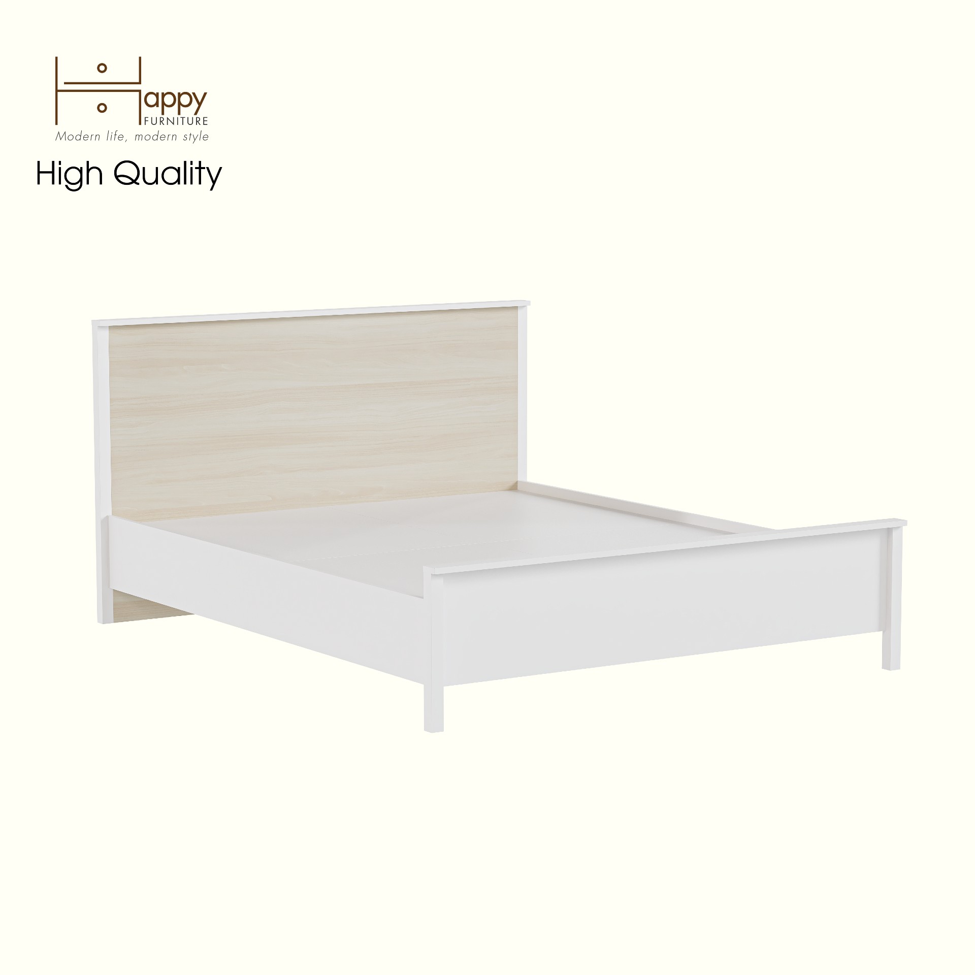 HAPPY FURNITURE , Giường ngủ MOKA, GNG_218 GNG_219 GNG_220 GNG_221 , 210cm x 36cm DxRxC